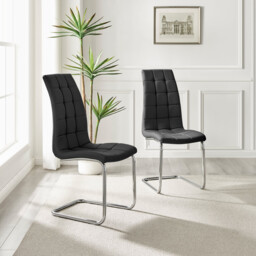 2x Murano Black Dining Chairs - thumbnail 2