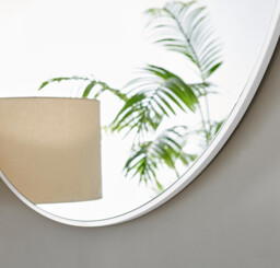 Emma White Large Round Wall Mirror 100cm - thumbnail 4