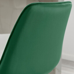 2x Pesaro Green Velvet Counter Stools Silver Legs - thumbnail 4