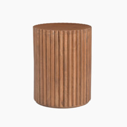 Hood Round Walnut Wood Side Table - thumbnail 2