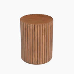 Hood Round Walnut Wood Side Table - thumbnail 3