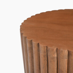 Hood Round Walnut Wood Side Table - thumbnail 4