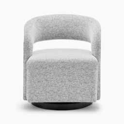 Odessa Grey Fabric Swivel Accent Chair - thumbnail 4