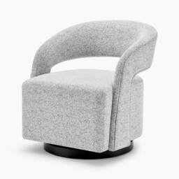 Odessa Grey Fabric Swivel Accent Chair - thumbnail 3