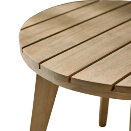 Iko Wood Round Indoor / Outdoor Side Table - thumbnail 4