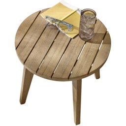 Iko Wood Round Indoor / Outdoor Side Table - thumbnail 2