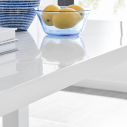 Pivero White High Gloss Dining Table & 4 Calla Silver Leg Velvet Chairs - thumbnail 4