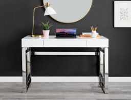Cambridge Green Velvet & Chrome Dressing Table and Stool Set - thumbnail 2