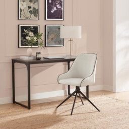 Beaumont Cream Fabric Swivel Office Chair