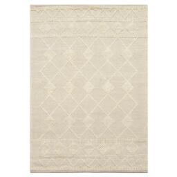 Maeve Cream Diamond Pattern Wool Rug - thumbnail 1