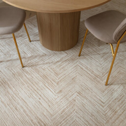 Savannah Cream Textured Cross Pattern Rug - thumbnail 2