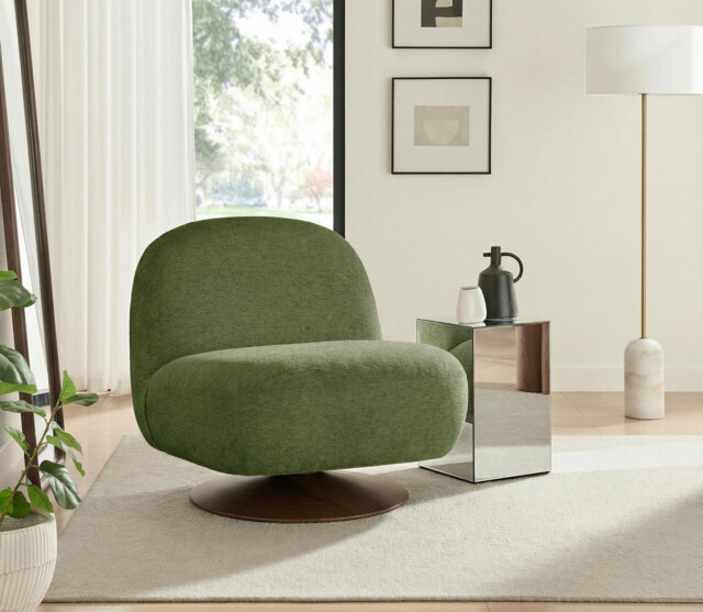Tilda Green Fabric Accent Chair - image 1