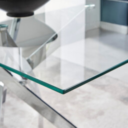 Leonardo 4 Table and 4 Pesaro Silver Leg Chairs - thumbnail 3