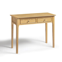 Belle 2 Drawer Solid Oak Wood Console Table - thumbnail 2