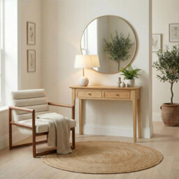 Belle Oak Wood Console Table