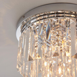 Isabella Cut Glass Crystal Drop Ceiling Light - thumbnail 4