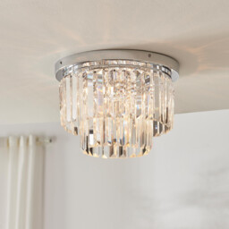 Isabella Cut Glass Crystal Drop Ceiling Light - thumbnail 1