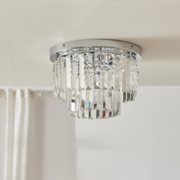 Isabella Cut Glass Crystal Drop Ceiling Light - thumbnail 3