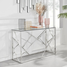 Amalfi Silver Chrome Console Table