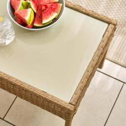 Furniturebox Porto Beige 4 Seat Garden Sofa & Chairs Set, Rattan in Beige/Cream - Size: 106x72x59 cm - thumbnail 5