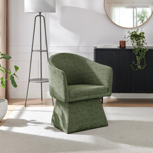 Vera Green Fabric Accent Chair - image 1