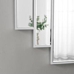Deco Silver Large 1920s Inspired Wall Mirror - thumbnail 3