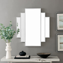 Deco Silver Large 1920s Inspired Wall Mirror - thumbnail 4