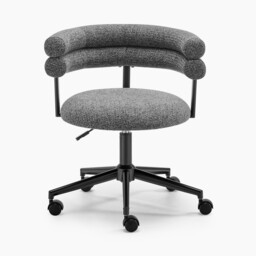 Estelle Charcoal Grey Fabric Swivel Office Chair - thumbnail 4