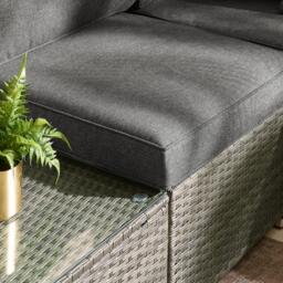 Furniturebox Orlando & 4 Seat Modular Garden Sofa, Rattan in Grey - Size: 72x75x72 cm - thumbnail 6