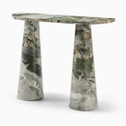 Furniturebox Palma Green Marble Effect Console Table, Engineered Wood in Green/White - Size: 100x76x30 cm - thumbnail 4