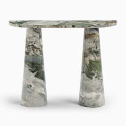 Furniturebox Palma Green Marble Effect Console Table, Engineered Wood in Green/White - Size: 100x76x30 cm - thumbnail 3
