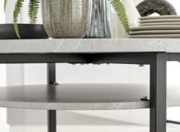Adley Grey Concrete Effect Storage Dining Table & 4 Lorenzo Chairs - thumbnail 4
