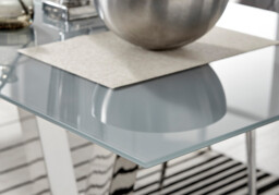 Florini V Grey Dining Table and 6 Pesaro Silver Leg Chairs - thumbnail 3