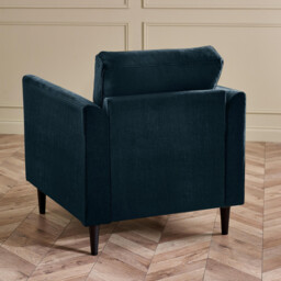 Logan Ocean Blue Fabric Armchair - thumbnail 3
