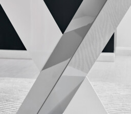 Monza 4 White/Grey Dining Table & 4 Milan Black Leg Chairs - thumbnail 4
