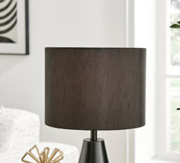 Zoe Black and Gold Metal Table Lamp - thumbnail 3