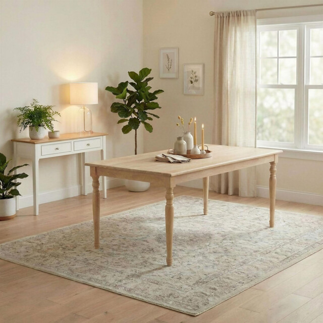 Aalto Rectangle White Oak Wood 6-8 Seater Dining Table - image 1
