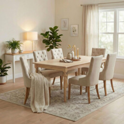 Aalto Rectangle White Oak Wood 6-8 Seater Dining Table - thumbnail 2