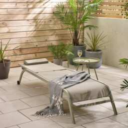 2x Corsica Green Metal & Textilene Sun Loungers - thumbnail 4