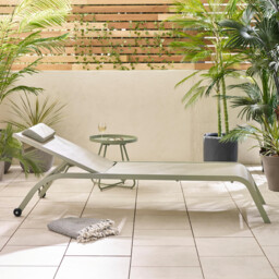 2x Corsica Green Metal & Textilene Sun Loungers - thumbnail 3