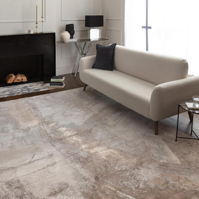 Zephyr Beige Metallic Lustre Rug - image 1