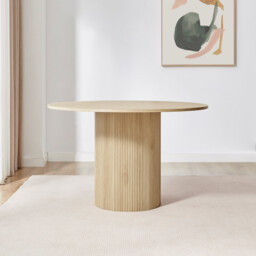Penrose Oak Round Dining Table & 4 Halle Chairs - thumbnail 4