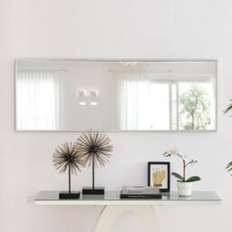 Emma Silver Large Rectangle Wall Mirror 140x50cm