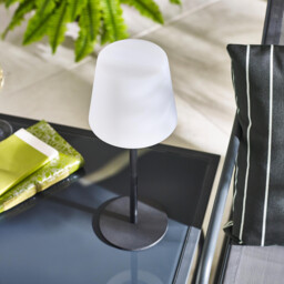 Helia Cream & Black Outdoor Table Light - thumbnail 2