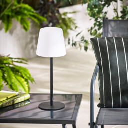 Helia Cream & Black Outdoor Table Light - thumbnail 1