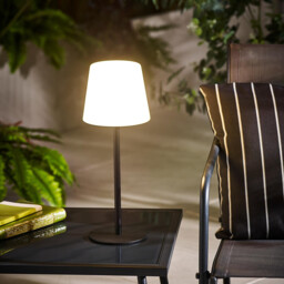 Helia Cream & Black Outdoor Table Light - thumbnail 4