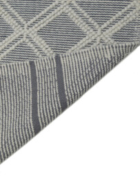 Maeve Grey Diamond Pattern Wool Rug - thumbnail 4
