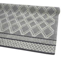 Maeve Grey Diamond Pattern Wool Rug - thumbnail 3