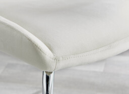 Kylo White Marble Effect Dining Table & 4 Nora Silver Leg Chairs - thumbnail 3
