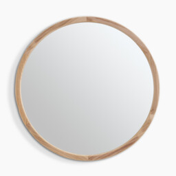 Judith Oak Wood Medium 80x80cm Round Wall Mirror - thumbnail 3